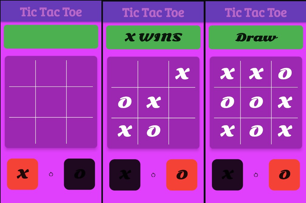 Screenshot of the Tic-Tac-Toe.